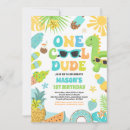 Search for tropical 1st birthday invitations Pool party
