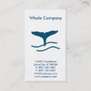 Search for whale business cards marine life