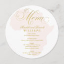 Search for pink and gold menus Bride