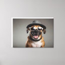 Search for funny dog canvas prints Glasses