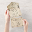 Search for parchment wedding invitations Vintage