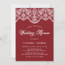 Search for red and white wedding invitations Botanical