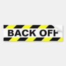 Search for back off bumper stickers Yellow