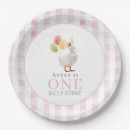 Search for pink plaid plates First birthday