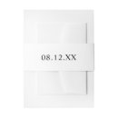 Search for wedding invitation belly bands Black and white