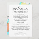 Search for welcome letter and itinerary weddings Black and white