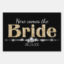 Search for here comes the bride signs Gold