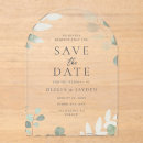 Search for acrylic save the dates Greenery