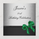 Search for black silver 21st birthday invitations Grey