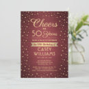 Search for burgundy 50th birthday invitations Adult birthday party