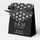 Search for black white damask weddings thank you
