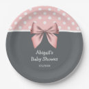 Search for pink and gray baby shower plates Polka dots