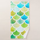 Search for mermaid bath towels Watercolor