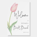 Search for pink flowers welcome wedding signs Minimalist
