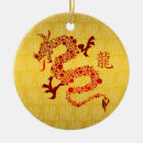 Search for year of the dragon ornaments Red
