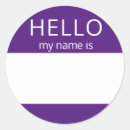 Search for name badge stickers Purple
