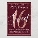 Search for red rose sweet 16 invitations Girly