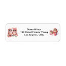 Search for owl return address labels Rustic