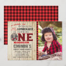 Search for lumberjack 1st birthday invitations Plaid
