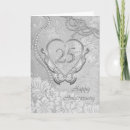 Search for 25th wedding anniversary cards Heart