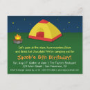 Search for backyard sleepover invitations Camping