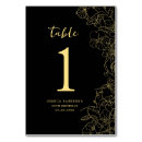 Search for black and gold table cards Botanical