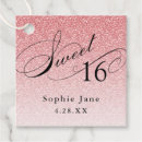 Search for sweet 16 favor tags Glitter