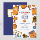 Search for orange and blue graduation invitations Athlete