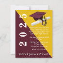 Search for maroon and gold graduation invitations Party