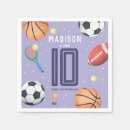 Search for sports napkins Kids birthday
