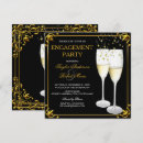 Search for black and gold engagement party invitations Champagne