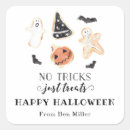Search for trick or treat stickers Halloween baby shower