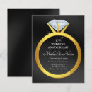 Search for diamond wedding anniversary invitations Black