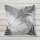 Search for palm leaf pillows Black and white
