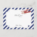 Search for airplane thank you cards Red