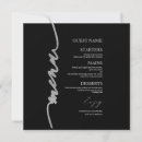 Search for black and silver wedding menus Dinner