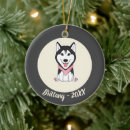 Search for red siberian husky ornaments Animal
