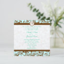 Search for turquoise and brown wedding invitations Vintage