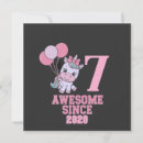Search for unicorn 7th birthday invitations Party