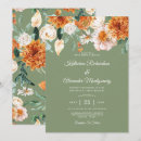 Search for green and orange wedding invitations Botanical