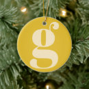 Search for letter g ornaments Initial