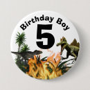 Search for dinosaur birthday buttons Tyrannosaurus rex