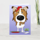 Search for rough collie christmas cards Santa
