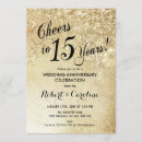 Search for 15 year anniversary invitations Cheers to 15 years