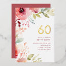 Search for 60th birthday invitations Botanical