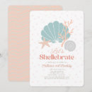 Search for seashell birthday invitations Pink