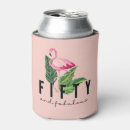 Search for pink flamingo can coolers 50th birthday