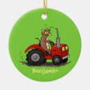 Search for red tractor ornaments Funny