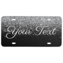 Search for black and silver license plates Glitter