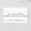 Search for orthopedic doctor business cards Surgery